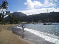 Strolling on the beach, St Lucia, BVI